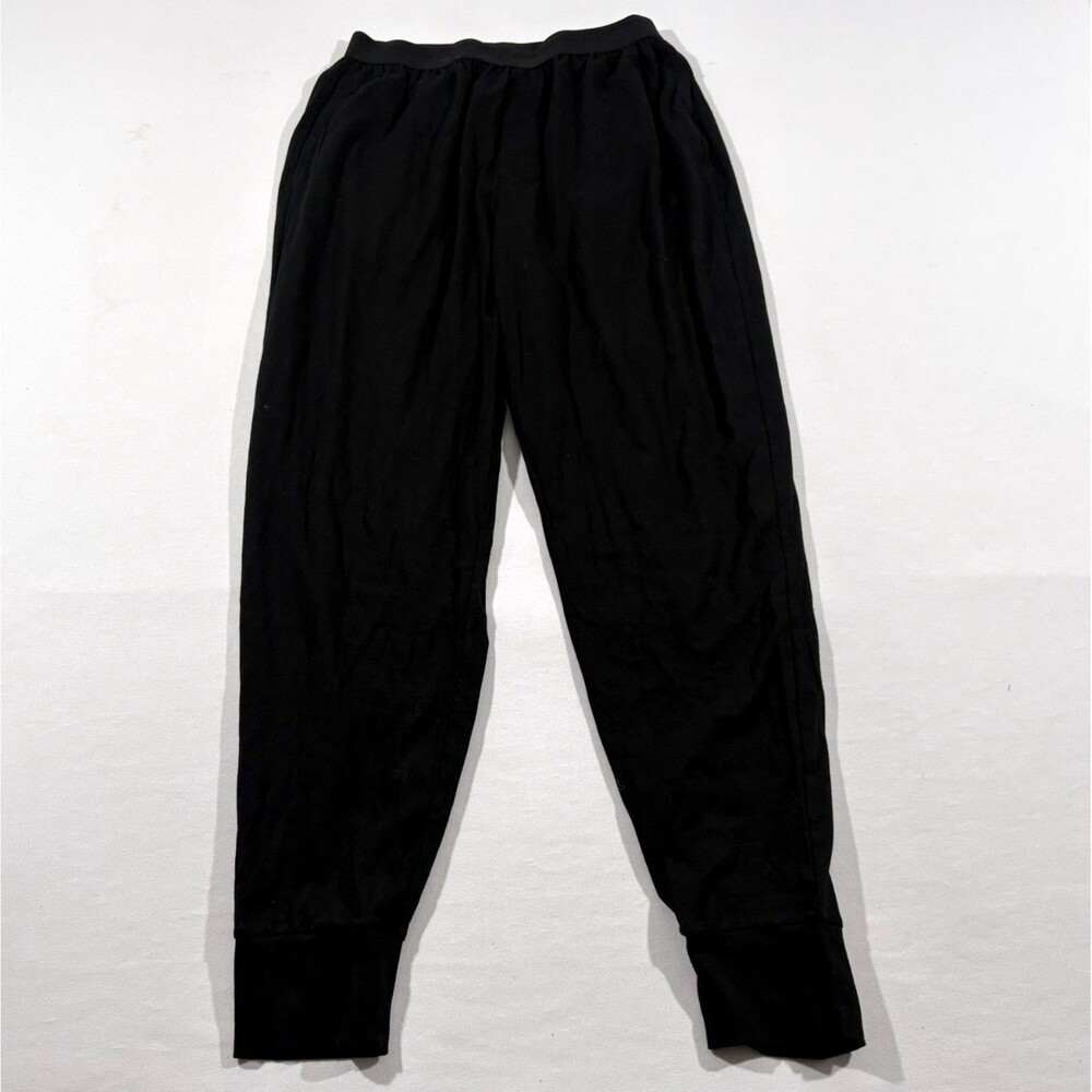 Tommy John Women's Lounge Jogger Pajama Comfy Pants Black Cotton Stretch Sz S